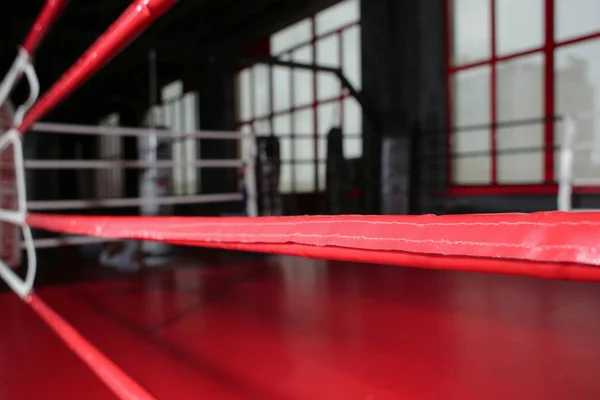 Boxing ring in gym — Stock Photo, Image