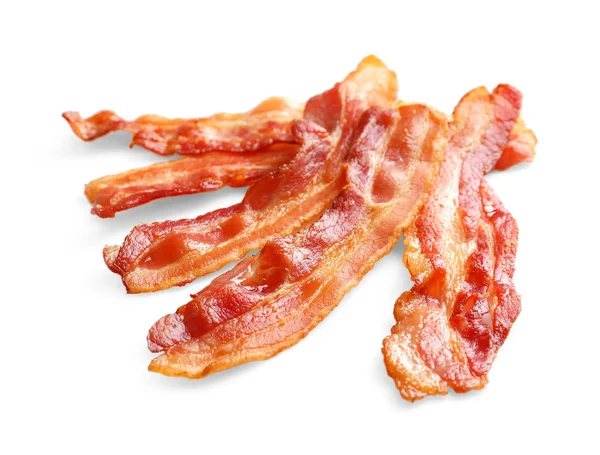 Plátků odkrojte vařené slanina — Stock fotografie
