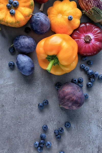 さまざまな果物や野菜の構成 — ストック写真