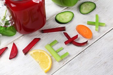 Word Detoks maddeler ile yapılmış 