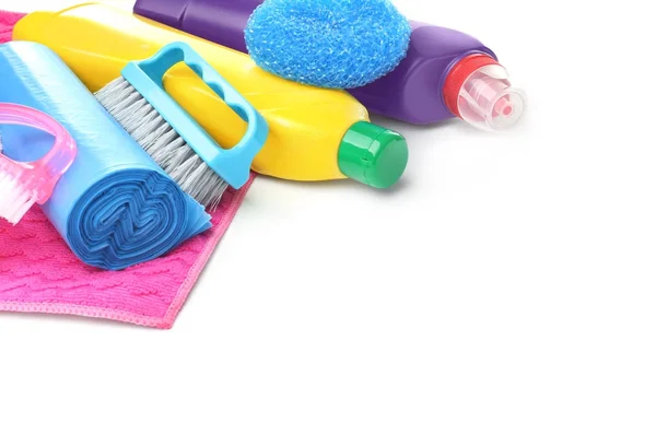 Different cleaning supplies — Stock Photo, Image