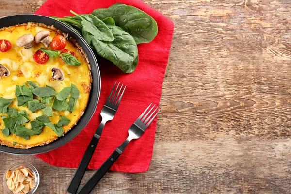 Ispanaklı lezzetli frittata 