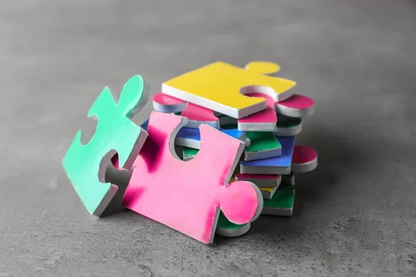 Colorful pieces of puzzles — Stock Photo, Image
