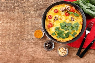 Ispanaklı lezzetli frittata 