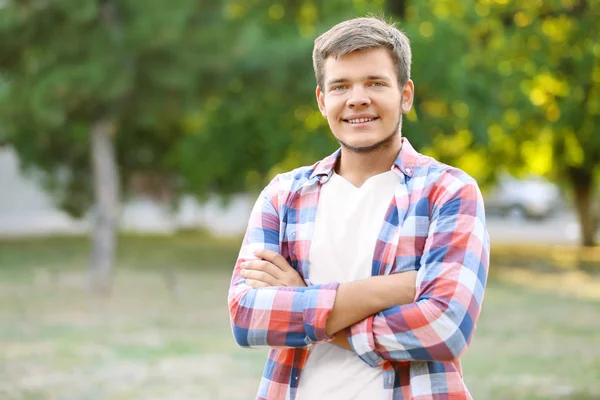 Portrait of teenager boy outdoors — Stock Photo, Image