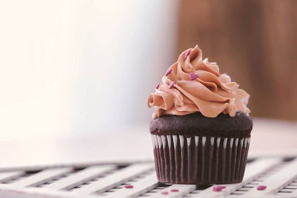 Delicious chocolate cupcake 