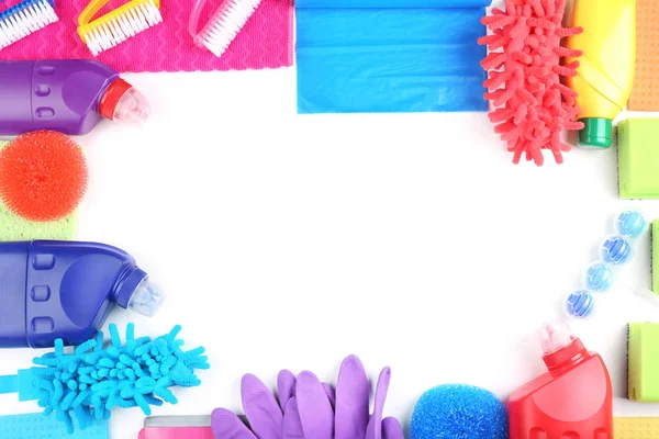 Different cleaning supplies — Stock Photo, Image