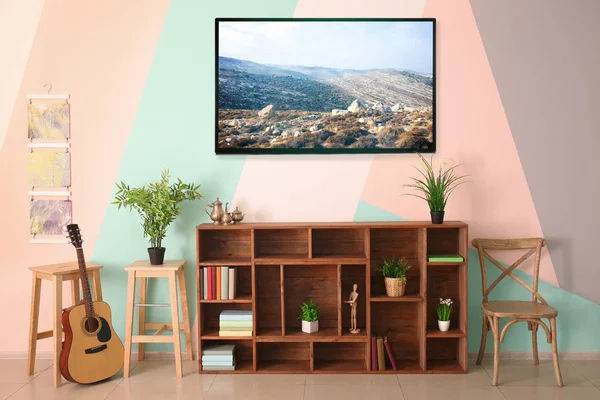 interior of living room with TV