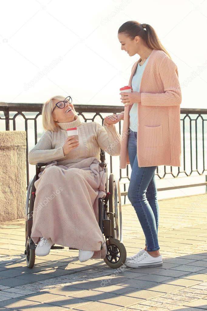 Disabled senior woman 