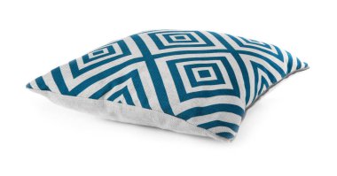 Beyaz izole yumuşak desenli yastık