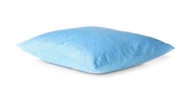 Yumuşak polka dot yastık, üzerinde beyaz izole