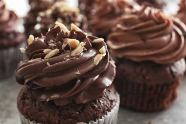 Masada lezzetli çikolata Cupcakes