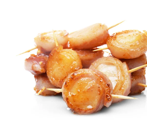 Bacon wrapped scallops — Stock Photo, Image