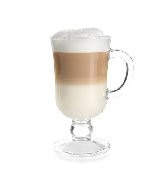 Γυαλί με latte macchiato — Φωτογραφία Αρχείου