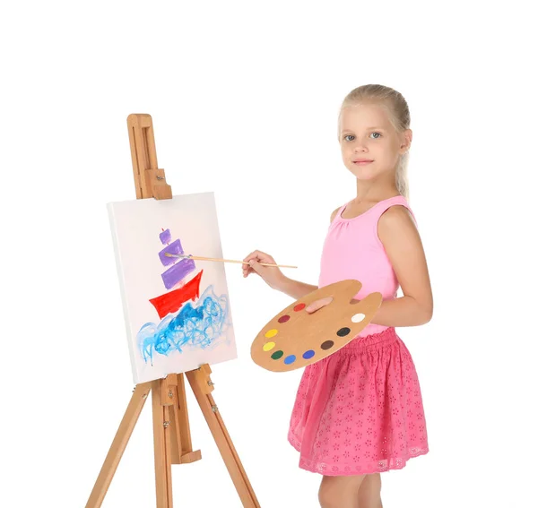 Pittura bambina — Foto Stock