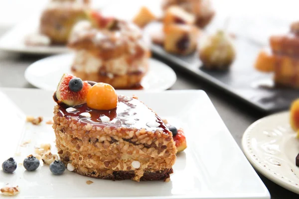 Karamel soslu lezzetli pasta