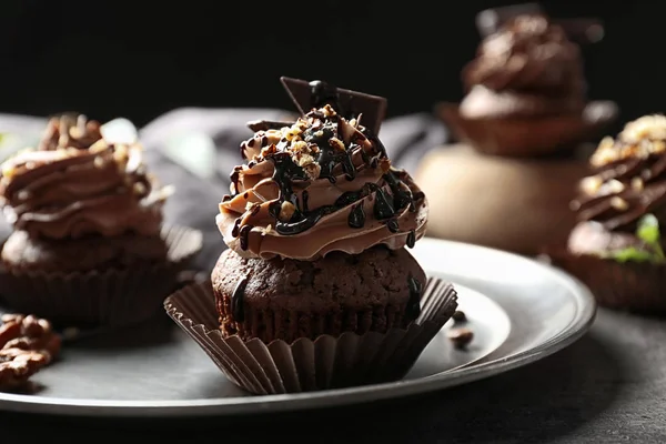 Sabroso cupcake de chocolate — Foto de Stock