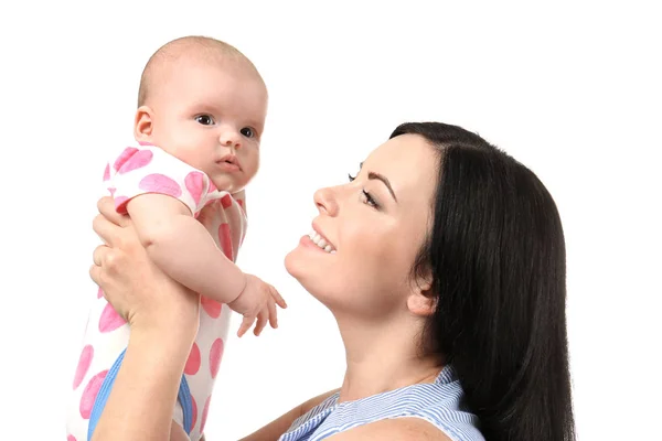 Jovem mãe e bebê bonito — Fotografia de Stock