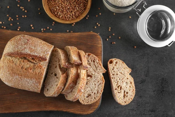 Gesneden boekweit brood — Stockfoto