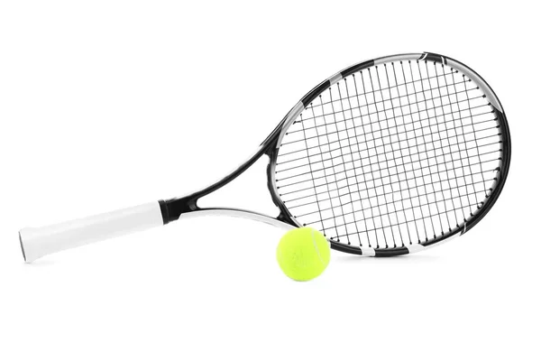 Tennisracket och boll — Stockfoto