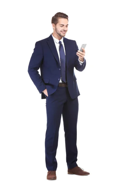 Hombre de negocios usando el teléfono móvil —  Fotos de Stock