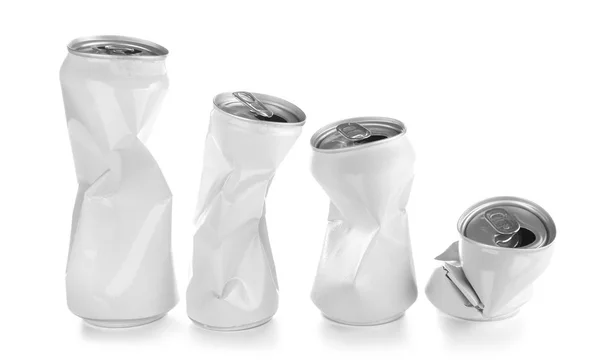 Crumpled empty cans — Stock Photo, Image