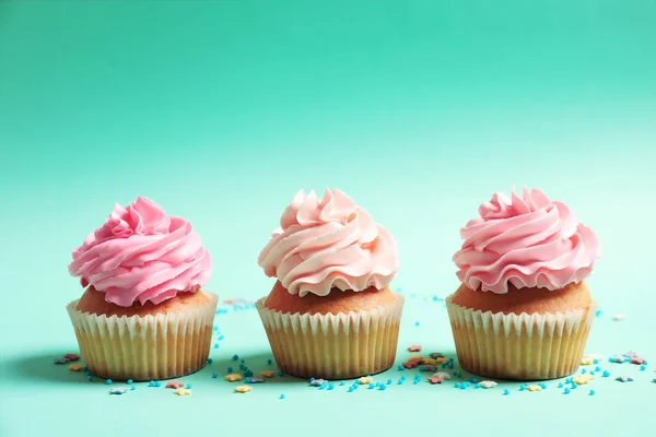 Vele lekkere cupcakes — Stockfoto