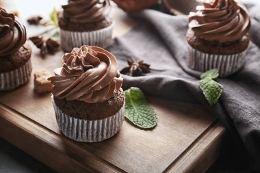 Lezzetli çikolata cupcakes 