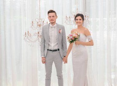 düğün gününde güzel Çift