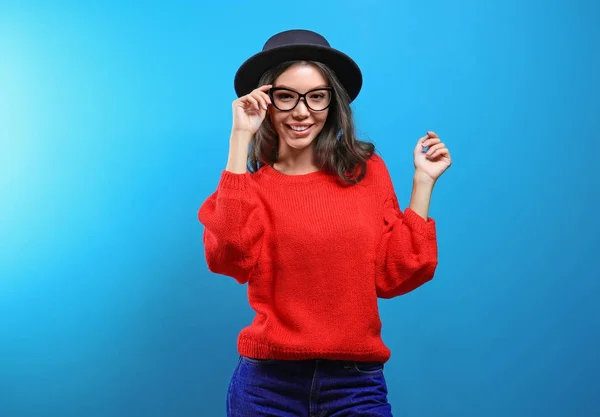 Bella ragazza hipster — Foto Stock