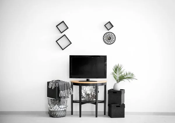 Moderne Tv op stand — Stockfoto