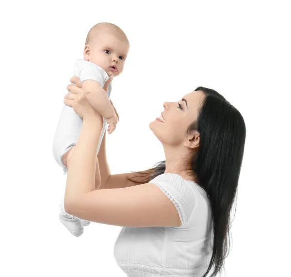 Jeune mère et bébé mignon — Photo