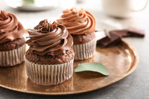 Lekkere chocolade cupcakes — Stockfoto