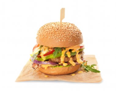 Pastırma ile lezzetli burger