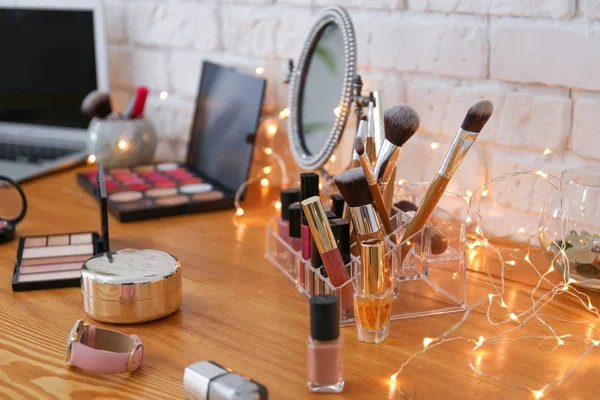 Decorative cosmetics and beauty accessories — Stock Photo, Image
