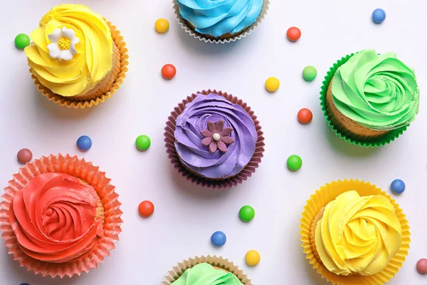 Tasty colorful cupcakes — Stock Photo, Image