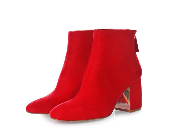 Paire de bottes femelles rouges — Photo