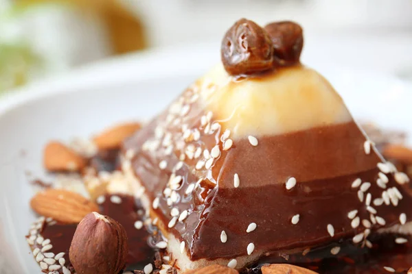 Tasty layered dessert — Stock Photo, Image
