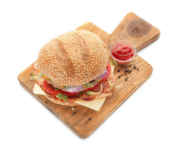 Tasty bacon burger — Stock Photo, Image