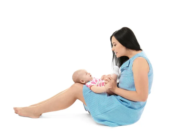 Young mother and cute baby — Stock Photo, Image