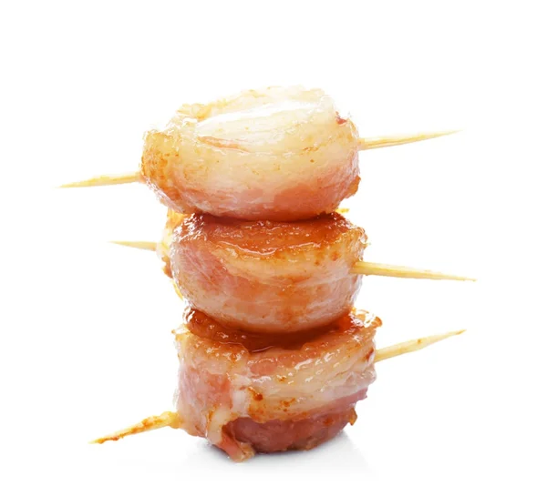 Bacon wrapped scallops — Stock Photo, Image