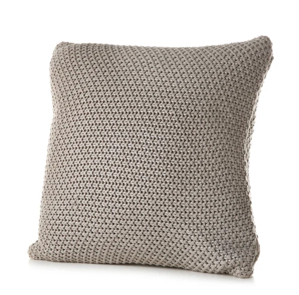 Soft knitted pillow — Stock Photo, Image