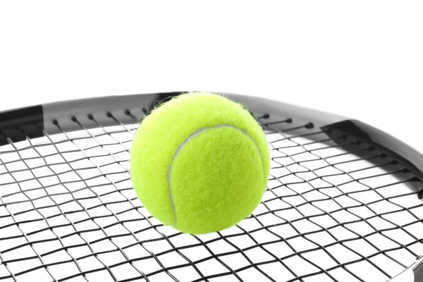 Tenis raketi ve top — Stok fotoğraf