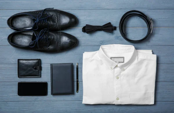 Set stijlvolle mannelijke kleding — Stockfoto
