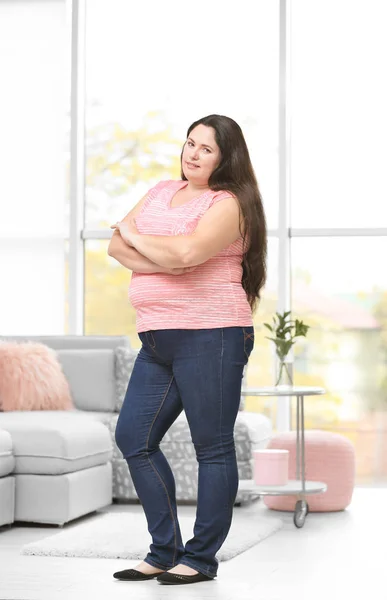 Overweight young woman — Stock Photo, Image