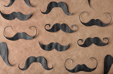 Kraft kağıt üzerinde dekoratif bıyık