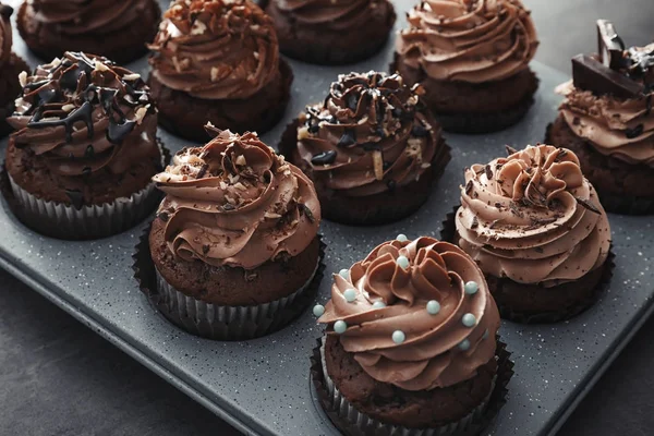 맛 있는 초콜릿 컵 케이크 — 스톡 사진