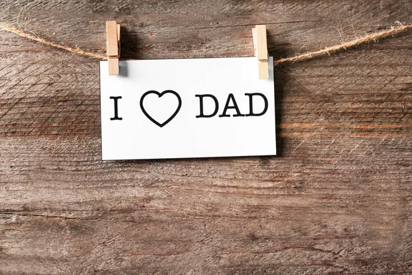 Kort med text jag älskar pappa — Stockfoto
