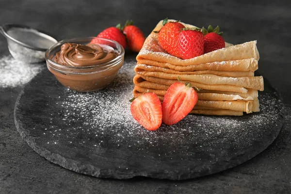 Pancake tipis buckwheat lezat — Stok Foto