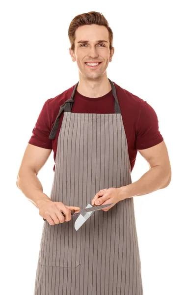 Young man with knives — Stock Photo, Image